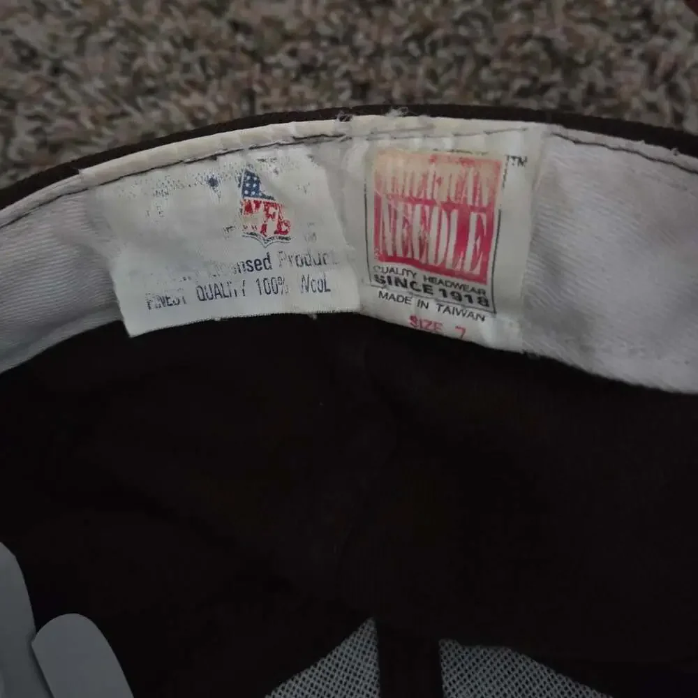 Vintage 90s American Needle Cleveland Browns NFL Fitted Hat Size 7